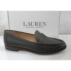 Women's LAUREN Ralph Lauren Wynnie Leather Penny Loafer Olive Green
